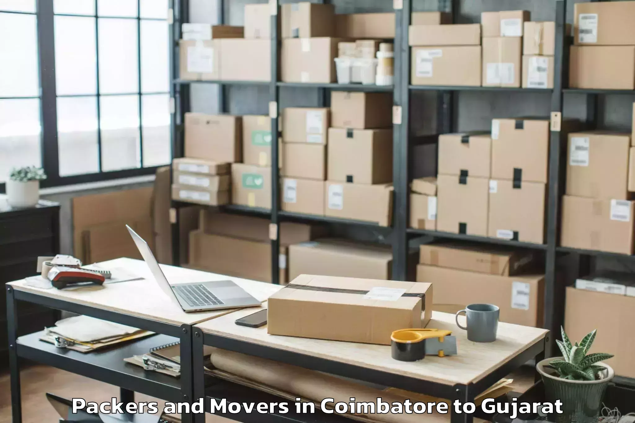 Easy Coimbatore to Vaghodia Packers And Movers Booking